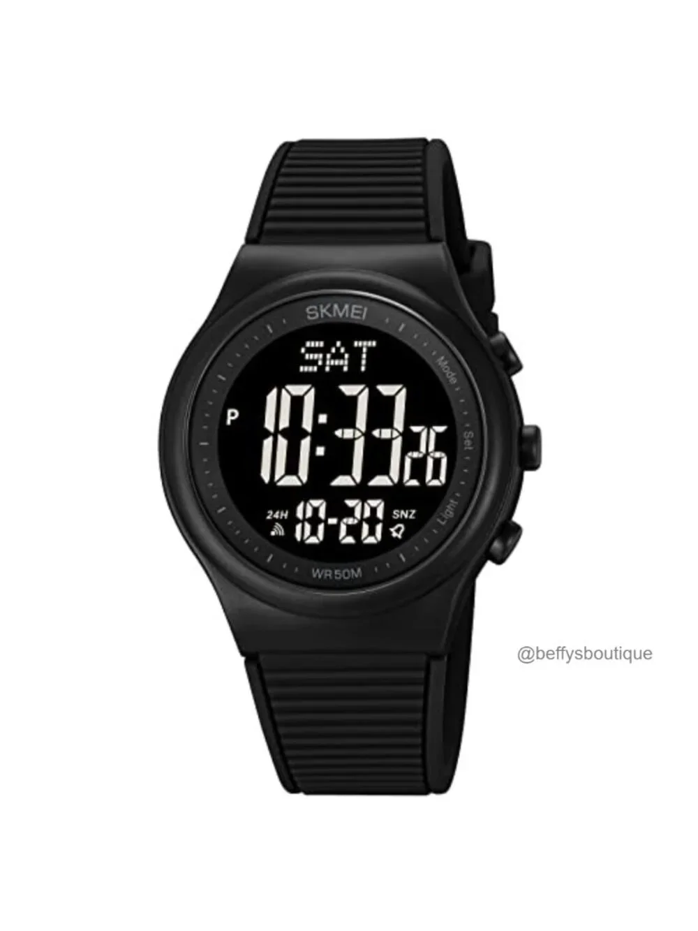 Waterproof Digital Watch LED Backlight Stopwatch Silicone Strap